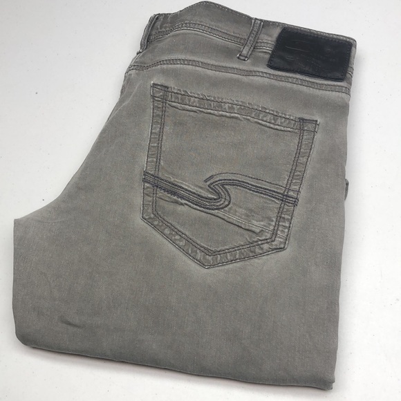 Silver Jeans Jeans Vintage Mens Silver Eddie Graywash Straight